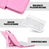 Portable Bluetooth Keyboard with Leather Case Cover for 4.5''-6.8'' iOS, Android and Windows Smart Phones