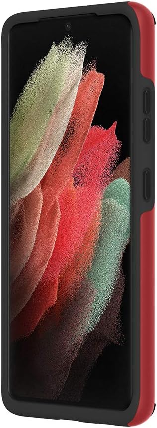 Incipio Duo Case for Samsung Galaxy S21 Ultra 5G, Dual-Layer Slim Protective Cover with 12ft Drop Protection - Salsa Red