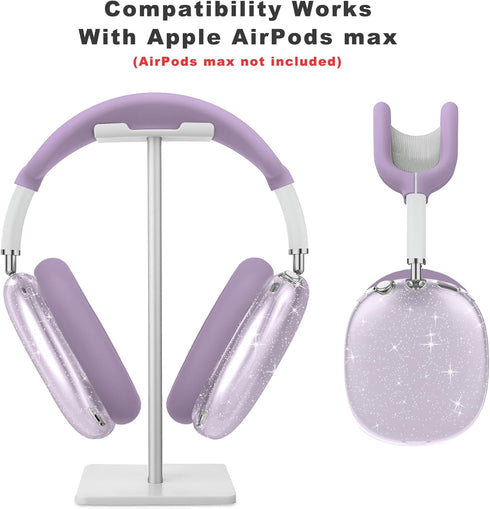 AirPods Max Case Cover, Anti-Scratch Ear Pad/Ear Cups/Headband Cover, Clear Soft TPU & Silicone, Skin Scratch Proof.