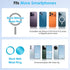EEEKit 1217 Magnetic Handlebar Clamp Mount, Aluminum Alloy Phone Holder Compatible with iPhone Series and Smartphones