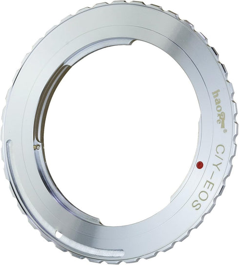 Haoge Lens Mount Adapter for Contax/Yashica C/Y CY Mount Lens to Canon EOS Rebel 80D 70D 60D 50D 550D 500D 5D 5DS 7D EF EF-S Mount Camera Silver