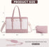 LOVEVOOK 15.6 Inch Laptop Bag for Women, Canvas Tote with Clutch Purse, Large Capacity Work Bag