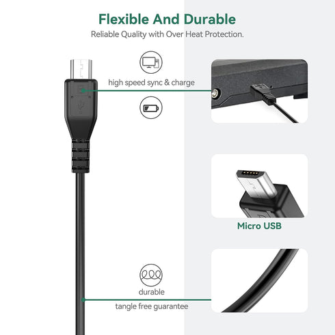 5ft X100 EZ400 D7 Programmer Micro USB Charging & Sync Cable Cord Replacement for XTOOL Auto Key Diagnostic Scanner
