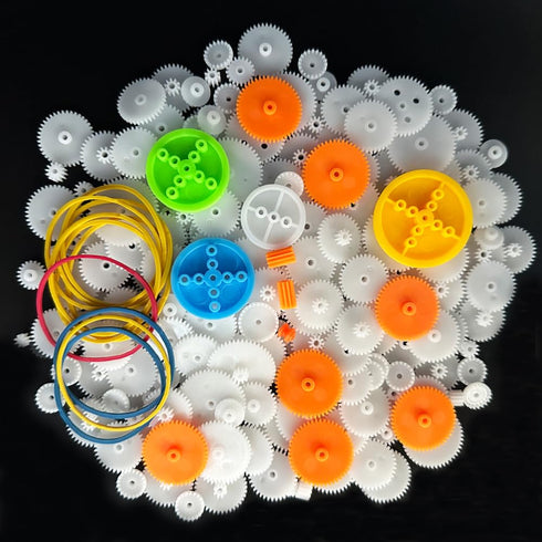 Gracilaria 225PCS Set 0.5 (225) Plastic Gear Module Spindle Gear Single Gear Double Reduction Gear Belt Pulley Small