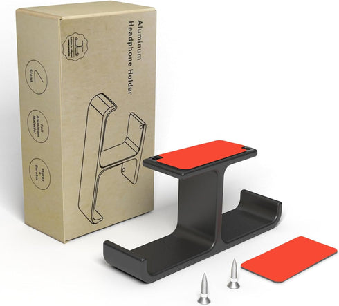 Headset Headphone Stand Hanger Under Desk, Patented Aluminum Holder Hook, Compatible with PC Gaming DJ Headsets