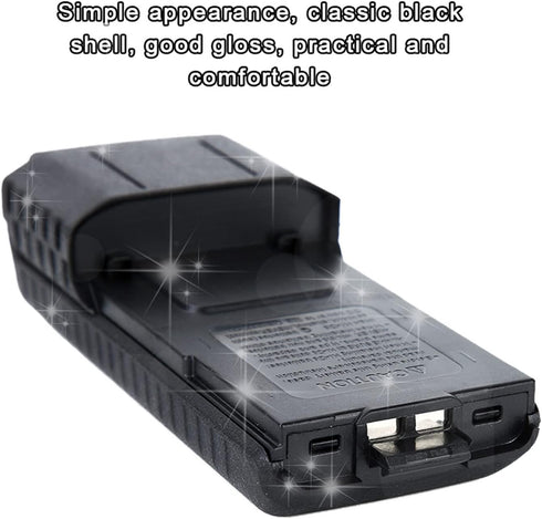 Walkietalkie Battery Box ABS, 6xAA Large Capacity Two-Way Radio Battery Case, Extended Battery Holder for UV5R
