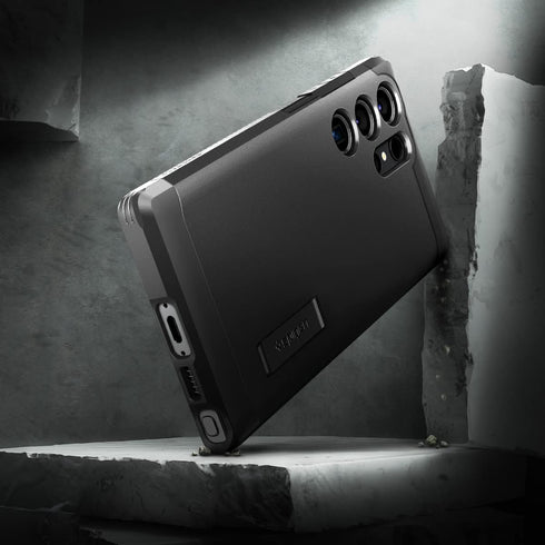 Galaxy S23 Ultra Case (2023) - Spigen Tough Armor in Black - Ultimate protection and style for your device.