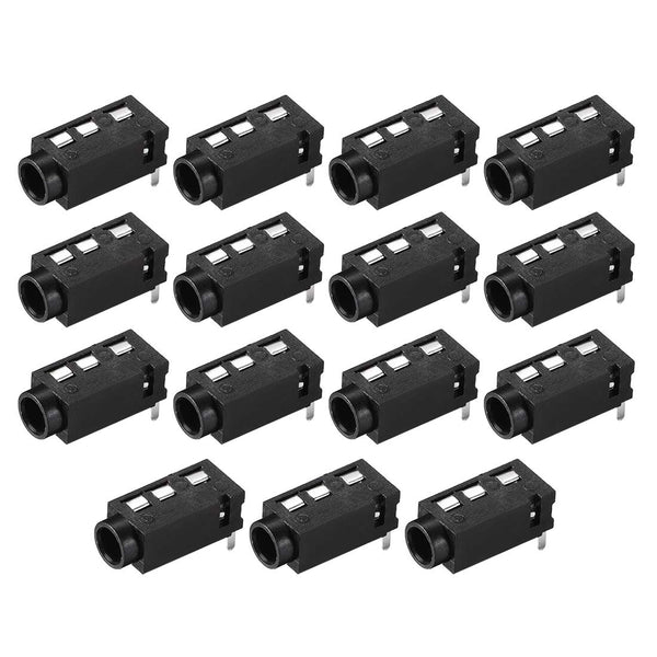 uxcell 3.5 mm Audio Jack Connector PCB Mount Female Socket 4 Pin PJ-320A, 15pcs