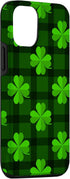 Shamrocks on Green Buffalo Plaid iPhone 12/12 Pro Case - Perfect for St. Patrick's Day!