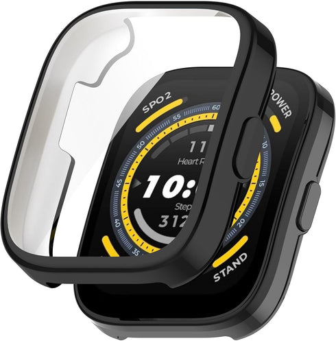 3Pack Screen Protector Cases for Amazfit Bip 5, All-Around Protective TPU Bumper (Black+Black+Black)