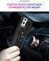Military Grade Drop Impact Case for Oneplus 9 Pro, 360 Metal Rotating Ring Kickstand Holder, Heavy Duty (Black)