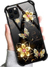 DJSOK Compatible with iPhone 12 Pro Max Case, Anti Scratch Soft TPU Cover with Design Pattern, Golden Flower