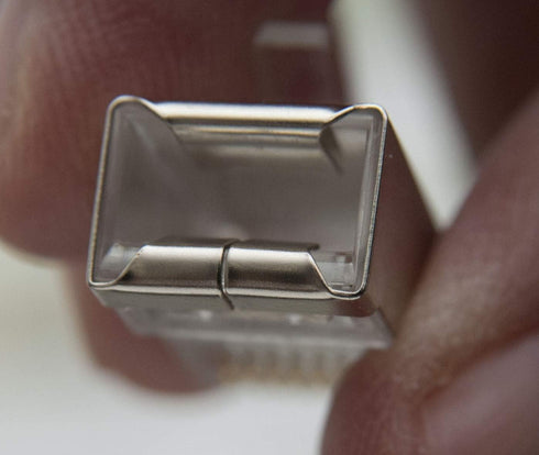 Shielded RJ45 Cat6/Cat6a Connectors - Gold Plated Pass Through 23AWG Modular Plugs (60 PCS)