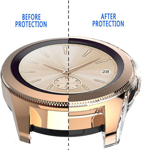 Suoman 3-Pack Clear TPU Case for Samsung Galaxy Watch 42mm, All-Around Protective Bumper Cover