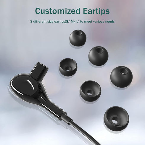 Wired 3.5mm Earbuds with Mic for Samsung A14 A32 A15 A13 5G, A52, A03s, A12, Pixel 4a, LG, iPad Mini, Moto Tablet.