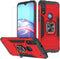 HNHYGETE for Moto E Phone Case, Shockproof Tough Rugged Hard Rubber Bumper with HD Screen Protector, Red
