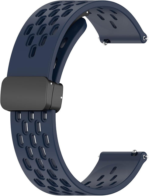 TOZO S3 Smart Watch Bands, Breathable Soft Silicone Sport Band with Magnetic Butterfly Closure Replacement Straps