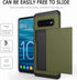 Galaxy S10E Case, Ultra-Thin Shockproof Silicone Cover with Credit Card Holder Slot for Samsung Galaxy S10E (Army Green)