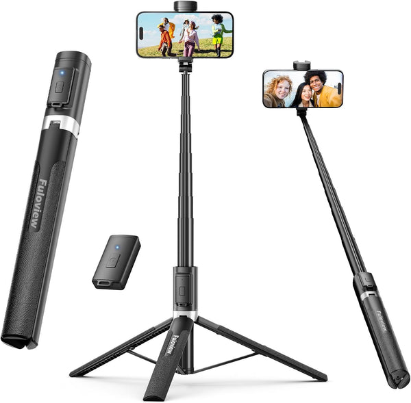 Fuloview 72'' Selfie Stick Tripod,Tripod for iPhone Wireless Remote for Selfies,Group Photograph,Video Recording.