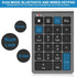 Bluetooth Number Pad Wireless & Wired 10 Key USB Keypad, Rechargeable Numpad for Laptops, Desktop, Computers