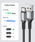 USB C Cable Short 1FT 3Pack, 12 inch 3A USB to USB C Fast Charger Braided Cord for Galaxy S10/S9/S8 Plus, Power Bank