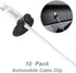 JOTO Car Cable Clip - 10 Piece Car Charger Mounts Cable Tie Holder for Desk Wall Cable Wire Organization