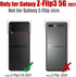 Samsung Galaxy Z Flip 3 5G Case - Galaxy Z Flip 3 Leather Phone Case with Hard Shockproof Back Cover Slim Durable