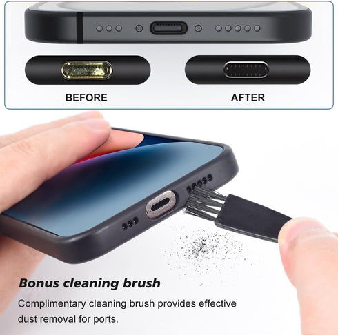 12PACK Lightning Anti Dust Plug with Easy-Grip Tab Compatible with iPhone 14, 13, 12, 11, 10, XS, XR, 8, 7, Charging