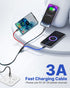 Aioneus Multi Charging Cable, Multi Charger Cable Nylon Braided 3 in 1 Charging Cable Multi USB Cable Fast Charging Cord with Type-C, Micro USB and IP Port, Compatible with Most Phones & iPads