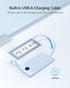 VRURC 10000mAh, 5 Portable Charger for iPhone, Built in Cables & Lanyard Power Bank Compact USB C Charging Bank Outputs
