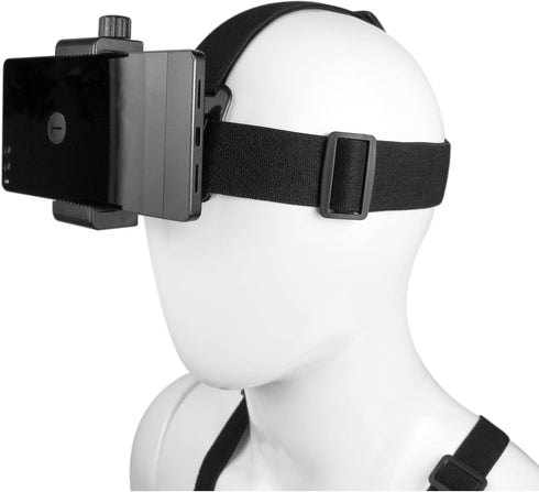 Phone Chest Mount Harness Vest - Head Strap Clip Holder for POV/VLOG, Compatible with iPhone, Samsung, GoPro