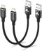 Aioneus 1ft Lightning Cable 2-Pack, Apple Certified Fast Charging Nylon Braided for iPhone 14 13 12 11 Pro XS Max XR 8