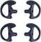 Two Way Radio Ear Mold Replacement Soft Silicone Earmold for Acoustic Coil Tube Earpiece (Black, 2 Pair Small)