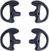 Two Way Radio Ear Mold Replacement Soft Silicone Earmold for Acoustic Coil Tube Earpiece (Black, 2 Pair Small)