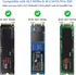 M.2 NVMe SATA SSD Enclosure Adapter, Tool-Free USB 3.2 Gen2 10Gbps External NVMe to USB PCI-E SATA