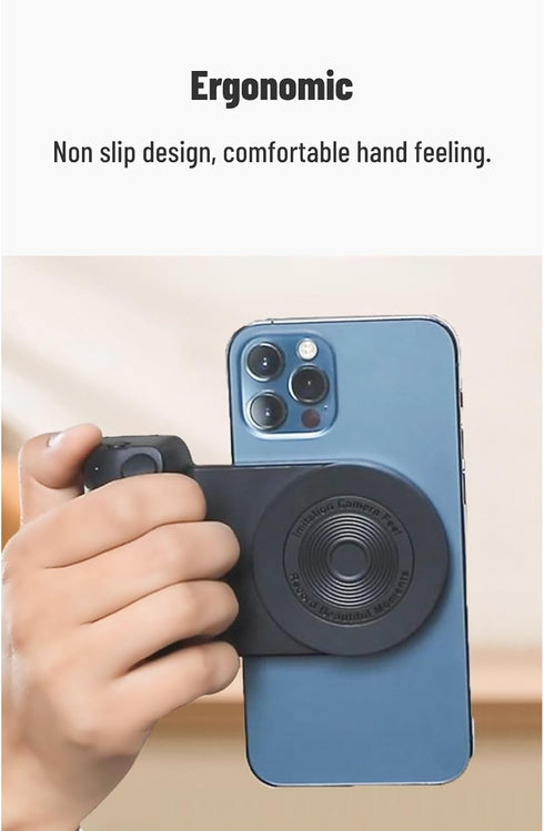 Yoidesu Magnetic Camera Handle Bluetooth Bracket, Phone Tripod Mount Smartphone Camera Grip Holder Stand, Bluetooth