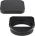 Haoge Metal Square Lens Hood for Fujifilm X100VI X100V X100F with 49mm UV Filter Adapter Ring & Metal Cap Kit, Black