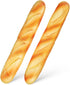 Homoyoyo 2PCS Realistic Fake Bread 13.6" Long Artificial French Bread Loaves Soft