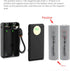 FANSHINUO Set 2x21700 22.5W Set Power Banks Battery Case Shell Fast Charging Double Lights Digital Capacity Display