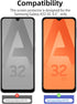 NEW'C 3 Pack Tempered Glass Screen Protector for Samsung Galaxy A32 5G - Case Friendly, Anti-Scratch, Bubble Free,