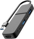Eanetf USB to HDMI Adapter, Dual USB C USB A 3.0 Hub: 5