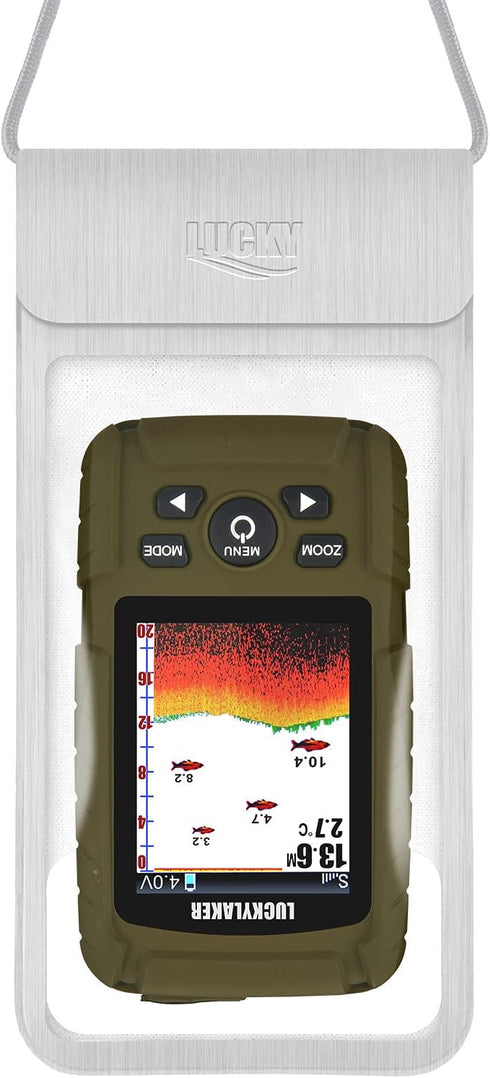 LUCKY Fish Finder Waterproof Case, Portable Water Resistant Mobile Bag for Handheld Devices