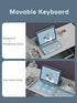 HENGHUI Cute Round Key Wireless Keyboard Case for Galaxy Tab S8 11" 2022 / S7 11" 2020 with S Pen Holder, SkyBlue