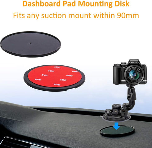 woleyi Windshield Dashboard DSLR Car Mount with Strong Suction Cup for Canon, Nikon, Sony, Olympus, Pentax, HeroFiber