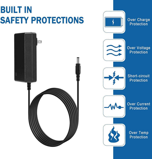 Replacement Lifepro Charger Adapter Massage Gun Power Cord Compatible with LifePro Sonic LX,Sonic X,Sonic M1 Massage Gun Charger 24V