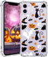 Halloween Clear Phone Case for iPhone 11, Soft TPU Protective Slim Shockproof Cover with Ghost Pumpkin Pattern