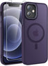 Magnetic Translucent Case for iPhone 12/iPhone 12 Pro, Slim Anti-Fingerprints Shockproof Cover with Screen Protector