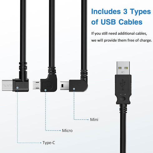 GPS Dash Cam Power Adapter, 12Pin Type C Connector Charger Cable for Select Toyota Models