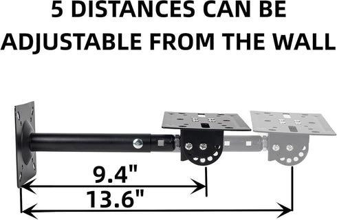 Heavy Duty Speaker Mounts Support up to 80lb, Adjustable Swivel & Tilt Wall, Ceiling, or Shelf Mount, 2 Packs Black