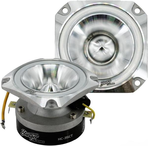 STINGER Audio 3.5" High Fidelity Compression Bullet Tweeters, 1 Pair